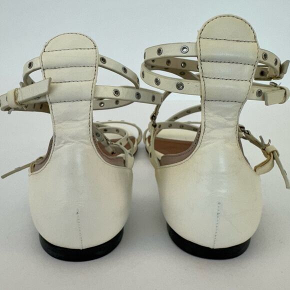 Valentino Garavani Leather Gladiator Sandals Grommet Studded 36.5-37 (US 6.5-7) - Picture 7 of 12